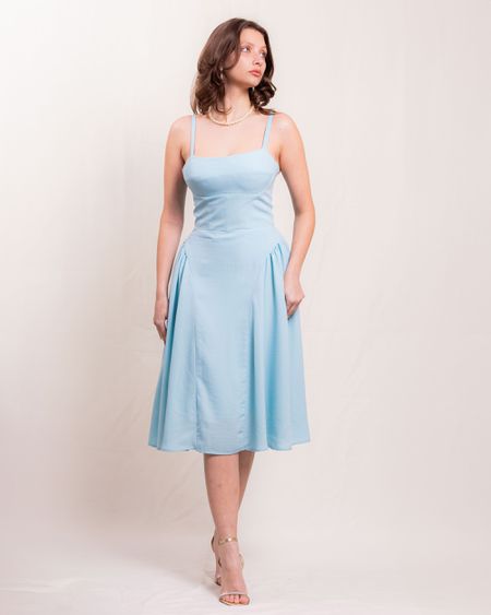 Vestido Corset Beatrice Celeste - 23068 - Versiara