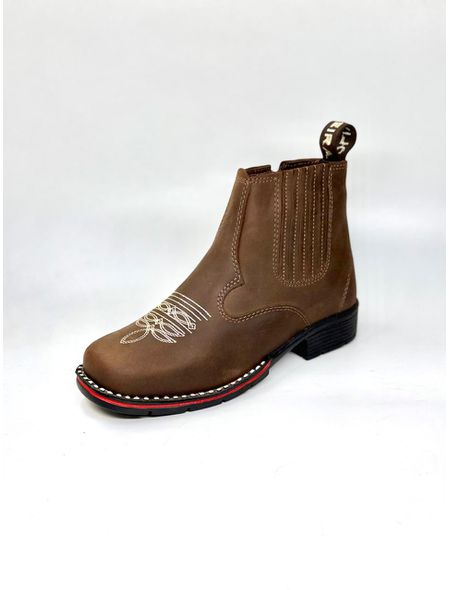 Botina Oliveira - Infantil - Crazy Horse Trufle -... - BOTINAS OLIVEIRA
