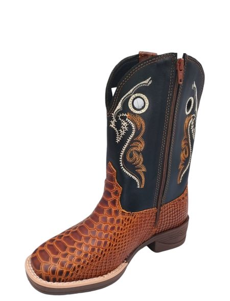 Bota Oliveira - Infantil - Anaconda Castanho/ Pret... - BOTINAS OLIVEIRA
