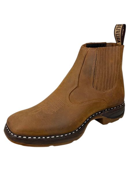 Botina Vira Francesa - Solado Jump Crazy Horse Cas... - BOTINAS OLIVEIRA