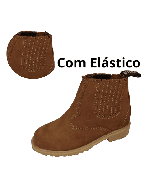 Botina Oliveira Infantil Tradicional Nobuk Oliva -... - BOTINAS OLIVEIRA