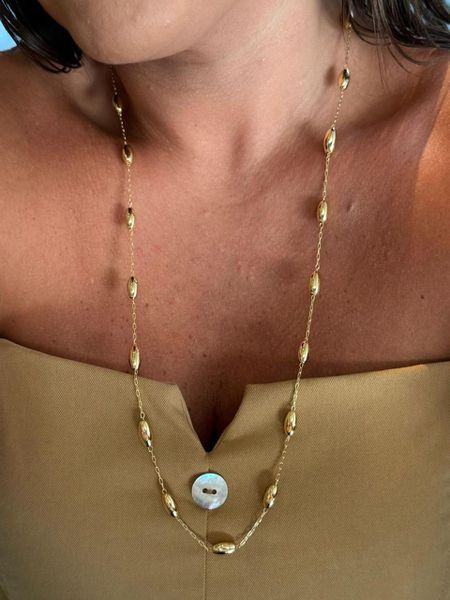 COLAR LONGO TUBINHOS BANHADO A OURO - Dri Ferreira Semi Joias