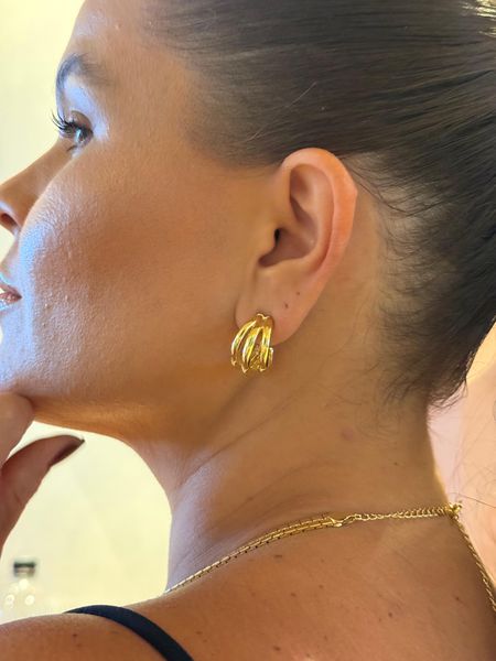 BRINCO ARGOLA TRIPLA M BANHADO A OURO - Dri Ferreira Semi Joias