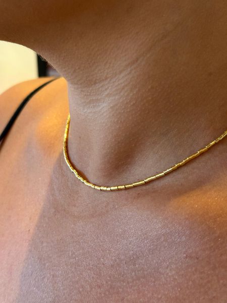 CHOKER CANUTILHOS REDONDOS BANHADA A OURO 