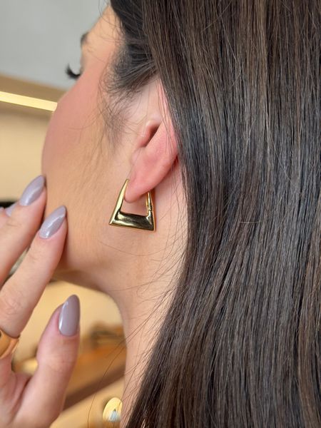 BRINCO ARGOLA TREND SLIM G BANHADO A OURO