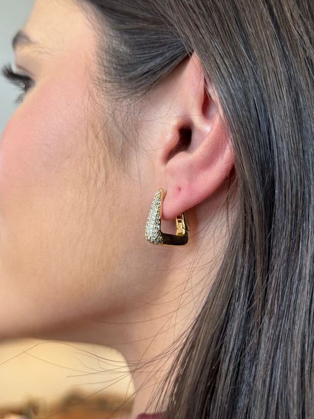 BRINCO ARGOLA TREND CRAVEJADA M BANHADO A OURO - Dri Ferreira Semi Joias