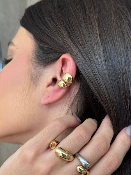 PIERCING FAKE GOTA DUPLA BANHADO A OURO - Dri Ferreira Semi Joias
