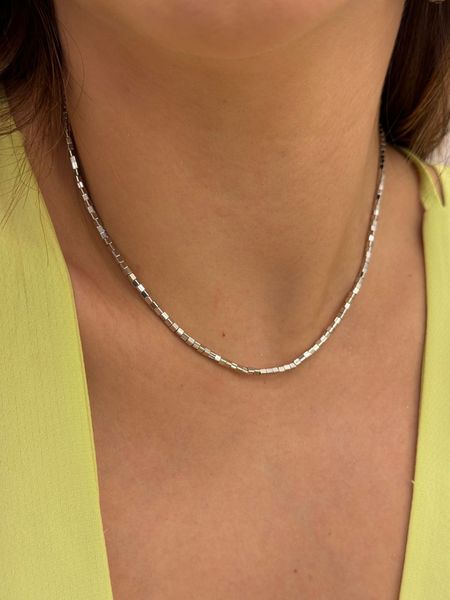 CHOKER CANUTILHOS BANHADA A RODIO BRANCO - Dri Ferreira Semi Joias