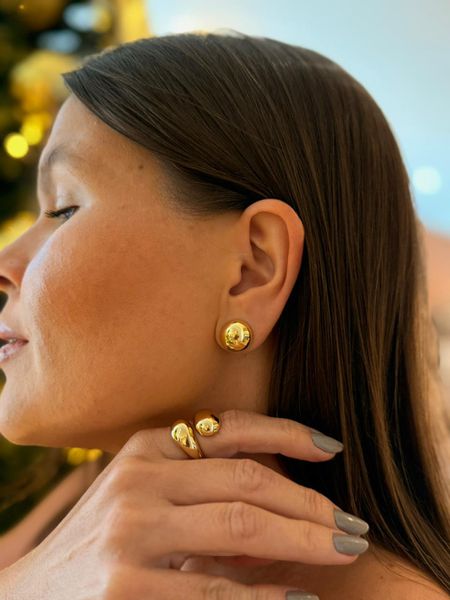 BRINCO BOTÃO P BANHADO A OURO - Dri Ferreira Semi Joias