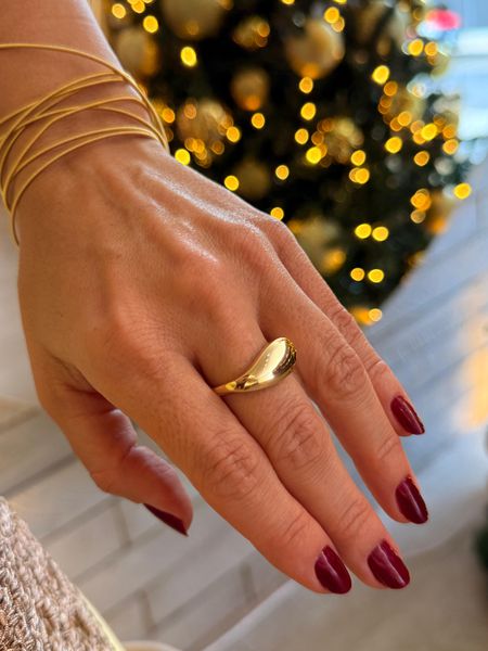 ANEL ONDULADO G BANHADO A OURO - Dri Ferreira Semi Joias