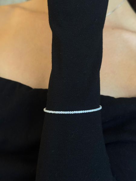 BRACELETE RIVIERA FN BANHADO A RÓDIO BRANCO - Dri Ferreira Semi Joias