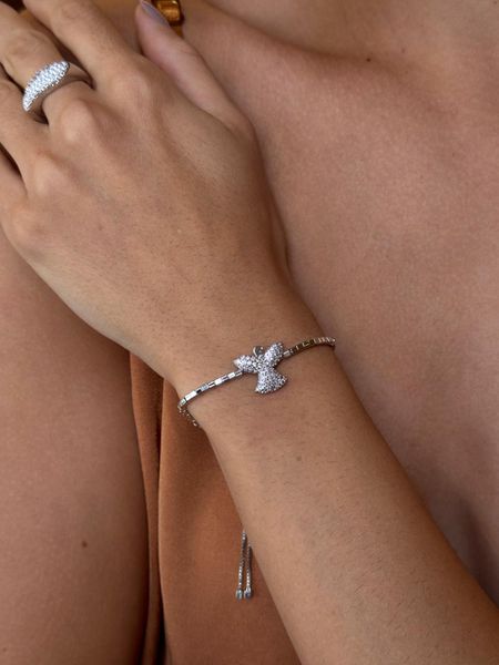 PULSEIRA CANUTILHOS ESPÍRITO SANTO CRAVEJADO BANHADA A RÓDIO BRANCO - Dri Ferreira Semi Joias