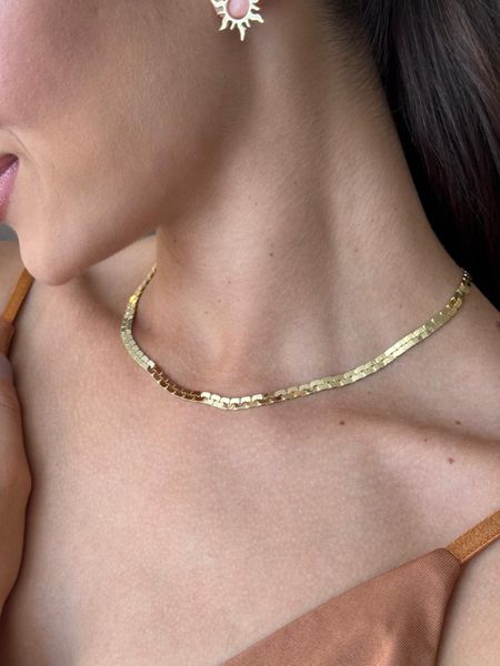 CHOKER PLAQUINHAS BANHADO A OURO - Dri Ferreira Semi Joias