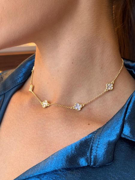 CHOKER TREVINHOS RESINADOS BRANCO BANHADA A OURO - Dri Ferreira Semi Joias