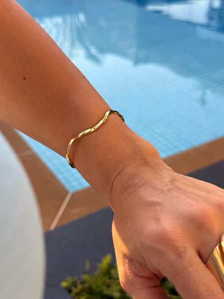 BRACELETE TORCIDO FINO BANHADO A OURO - Dri Ferreira Semi Joias