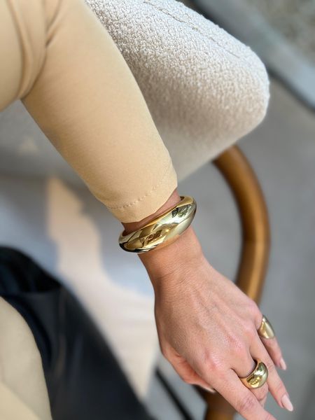 BRACELETE TUBO LISO MAXI BANHADO A OURO - Dri Ferreira Semi Joias