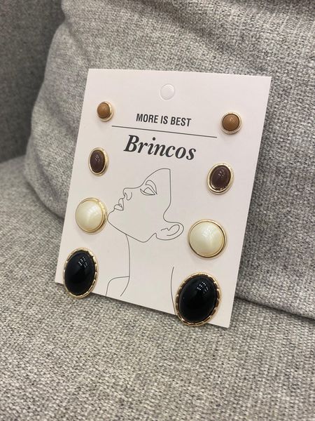 CONJUNTO BRINCOS RESINADOS BANHADO A OURO - Dri Ferreira Semi Joias