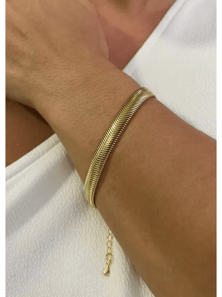 PULSEIRA MALHA GR BANHADO A OURO - Dri Ferreira Semi Joias