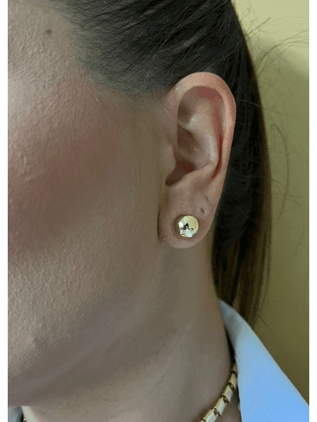 BRINCO DE BOLINHA G BANHADO A OURO 18K - Dri Ferreira Semi Joias