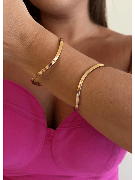 BRACELETE DUPLO GLAM BANHADO A OURO - Dri Ferreira Semi Joias