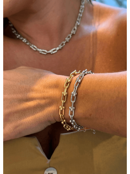 PULSEIRA ELOS INSPIRED DF BANHADA A OURO - Dri Ferreira Semi Joias