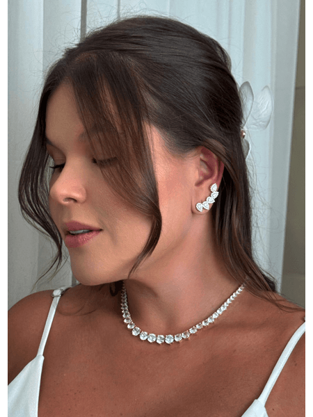 BRINCO EAR CUFF GOTAS CRAVEJADAS BANHADO A OURO - Dri Ferreira Semi Joias