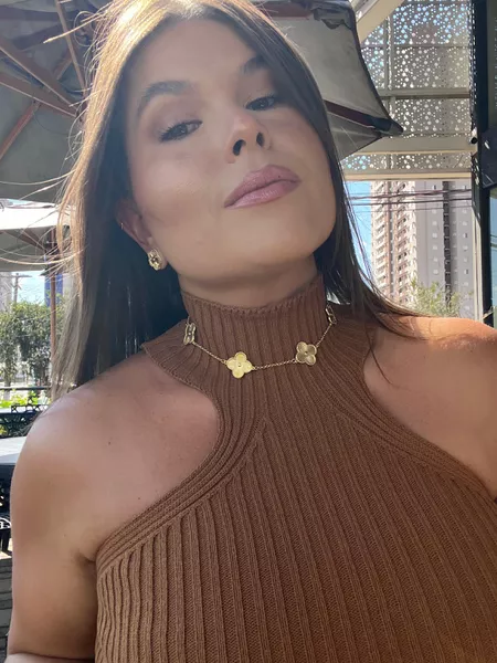 CHOKER TREVO BANHADO A OURO