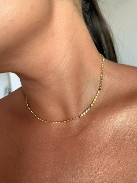 CHOKER CHAPINHAS BANHADO A OURO 