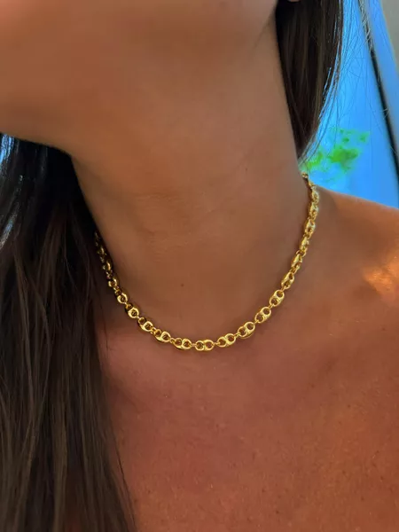 CHOKER ELOS INSPIRED DF BANHADO A OURO - Dri Ferreira Semi Joias