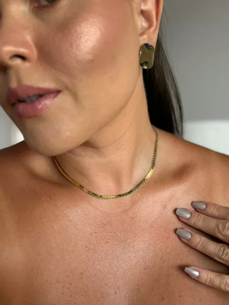 CHOKER PLAQUINHAS BANHADO A OURO - Dri Ferreira Semi Joias