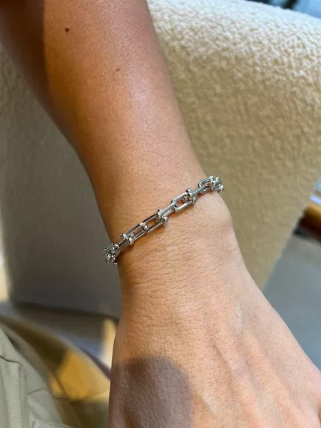 PULSEIRA ELOS INSPIRED DF BANHADA A RODIO BRANCO - Dri Ferreira Semi Joias