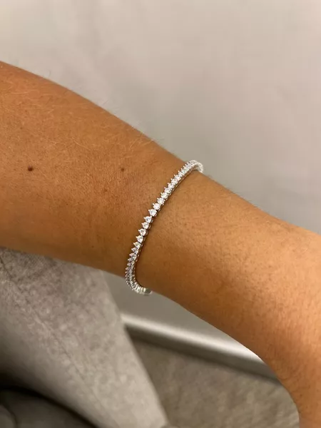 PULSEIRA RIVIERA TRES PONTOS BANHADO A RÓDIO BRANCO - Dri Ferreira Semi Joias