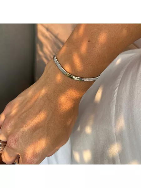 PULSEIRA FITA BANHADO A RODIO BRANCO - Dri Ferreira Semi Joias