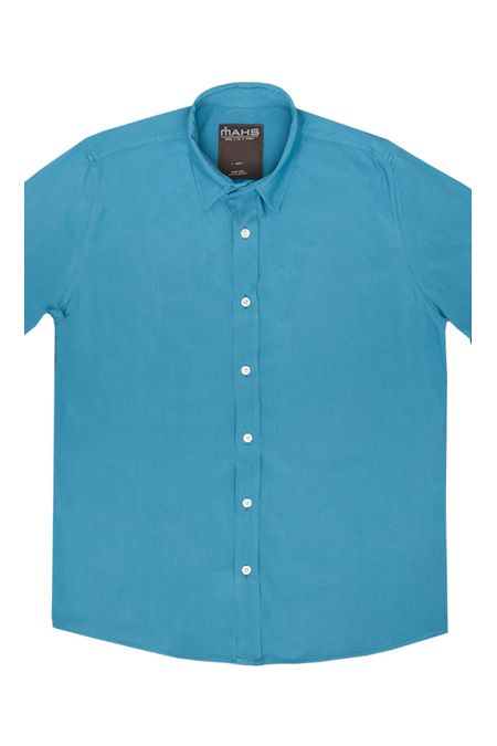 Camisa Visco Confort Azul Mediterrâneo