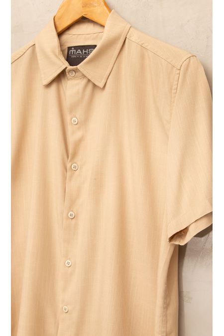 Camisa Visco Confort Amêndoa