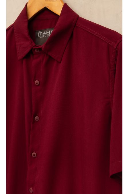 Camisa Visco Confort Vinho