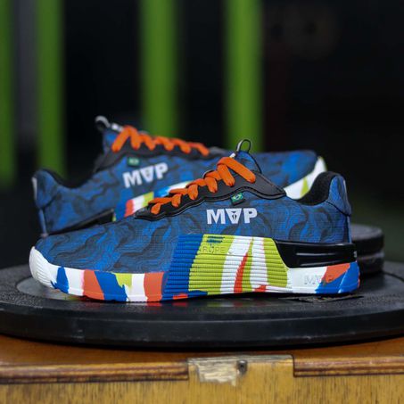 Tênis Preto para Cross 5x5 - Abstract Blue Splash - MVP Fitness - Loja Oficial