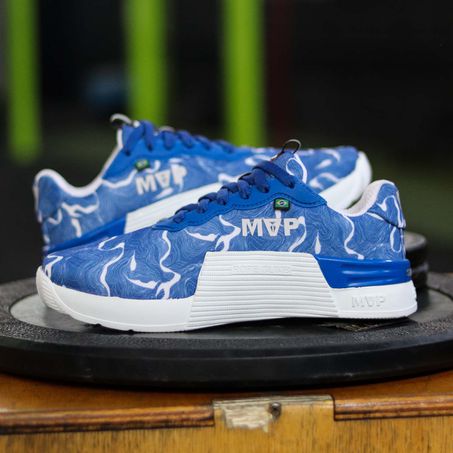 Tênis para Cross 5x5 - Abstract Blue White - MVP Fitness - Loja Oficial
