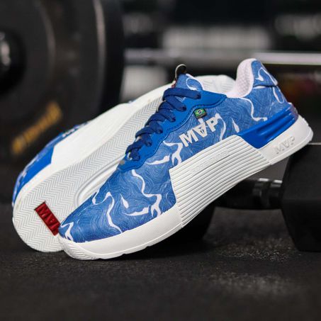 Tênis Preto para Cross 5x5 - Abstract Blue White - MVP Fitness - Loja Oficial