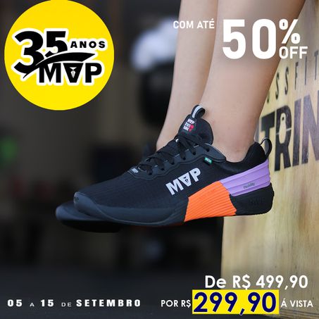 Tênis para Cross colorido 4x4 - Black Orange Purpl... - MVP Fitness - Loja Oficial