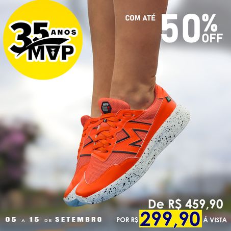 Tênis de Academia Xtep Run II - Orange - MVP Fitness - Loja Oficial