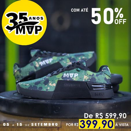 Tênis de Cross Camuflado 5x5 - Camuflado verde - MVP Fitness - Loja Oficial