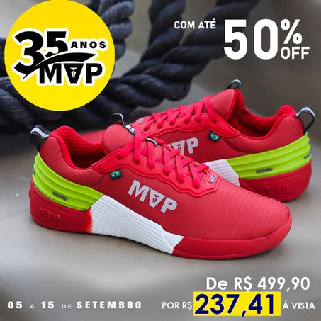 Tênis de Cross MVP 4x4 - Red Green - MVP Fitness - Loja Oficial
