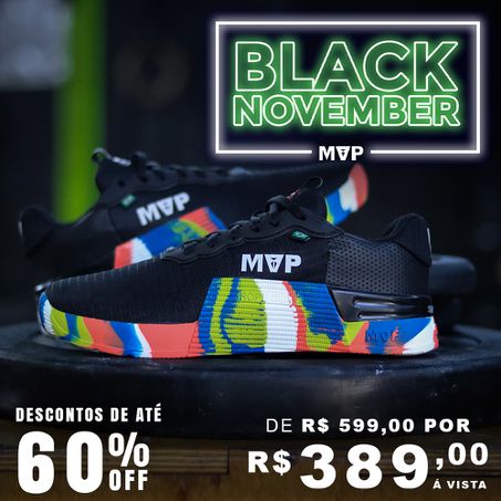 Tênis de Cross MVP 5x5 - Black Splash - MVP Fitness - Loja Oficial
