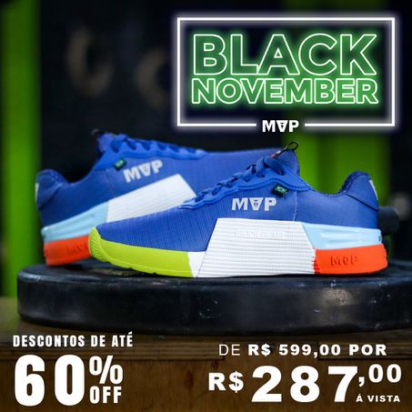 Tênis de Cross Training MVP 5x5 - Blue Orange - MVP Fitness - Loja Oficial