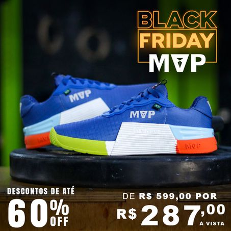 Tênis de Cross Training MVP 5x5 - Blue Orange - MVP Fitness - Loja Oficial