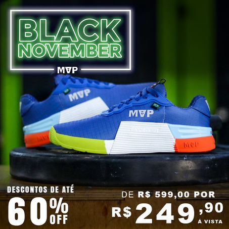 Tênis de Cross Training MVP 5x5 - Blue Orange - MVP Fitness - Loja Oficial