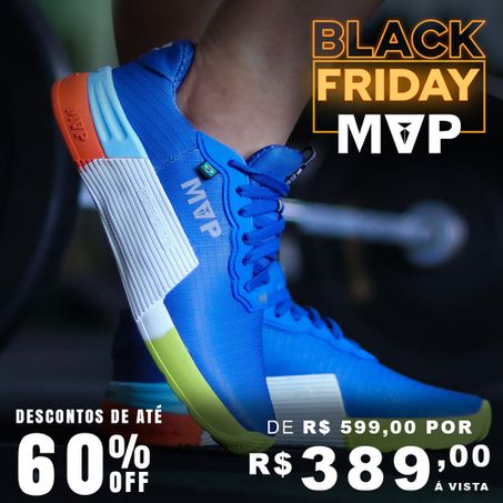 Tênis de Cross Training MVP 5x5 - Blue Orange - MVP Fitness - Loja Oficial