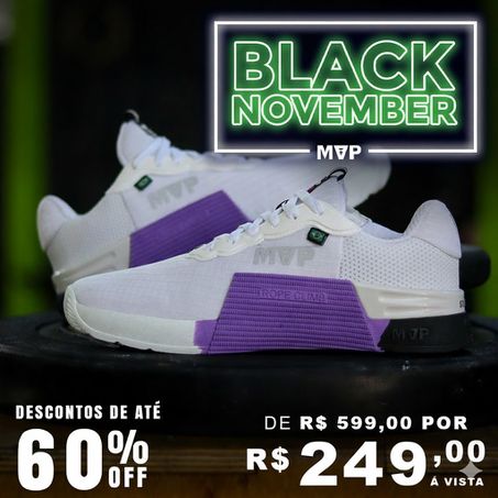 Tênis de Treino MVP 5x5 - White Purple - MVP Fitness - Loja Oficial