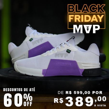 Tênis de Treino MVP 5x5 - White Purple - MVP Fitness - Loja Oficial